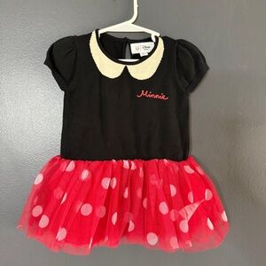 NWT Gap × Disney Minnie Mouse Red White Polka Dot Tulle Dress, 12-18 months
